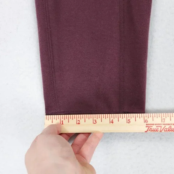 Talbots Pants Women 4 Burgundy Dalton Stretch Mid Rise Tapered Equestrian Seamed - Picture 8 of 13